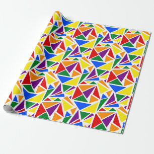Colourful Abstract Classic LGBTQ Rainbow Flag Wrapping Paper