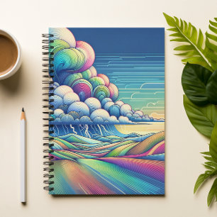 Colourful Abstract Cloud Landscape Notebook