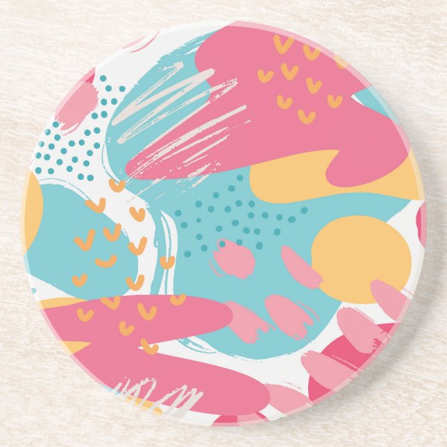 Colourful Abstract Coaster (Front)