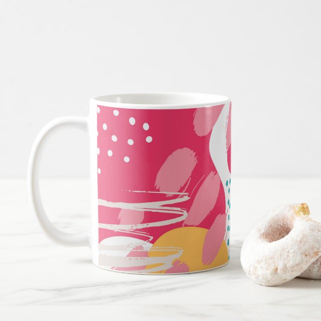 Colourful Abstract Coffee Mug (With Donut)