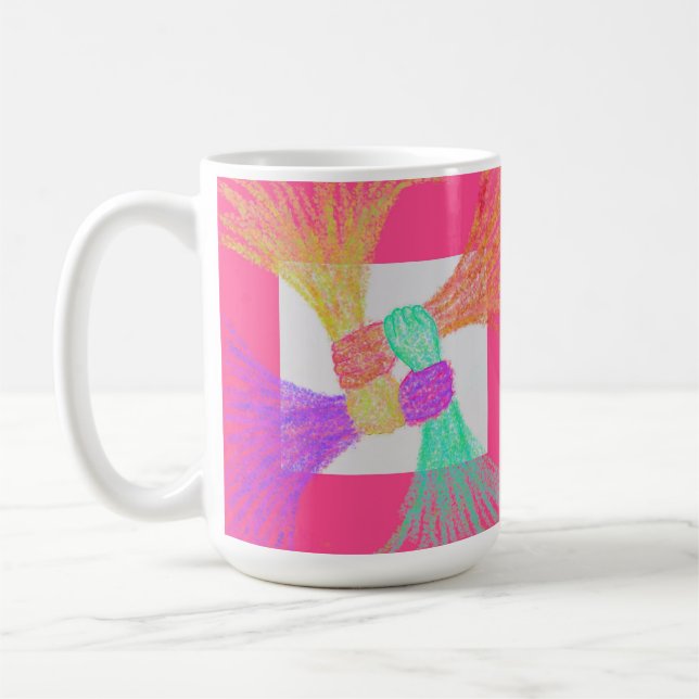 Colourful Abstract Coffee Mug (Left)
