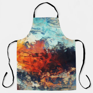 Colourful Abstract Contemporary Artwork Apron