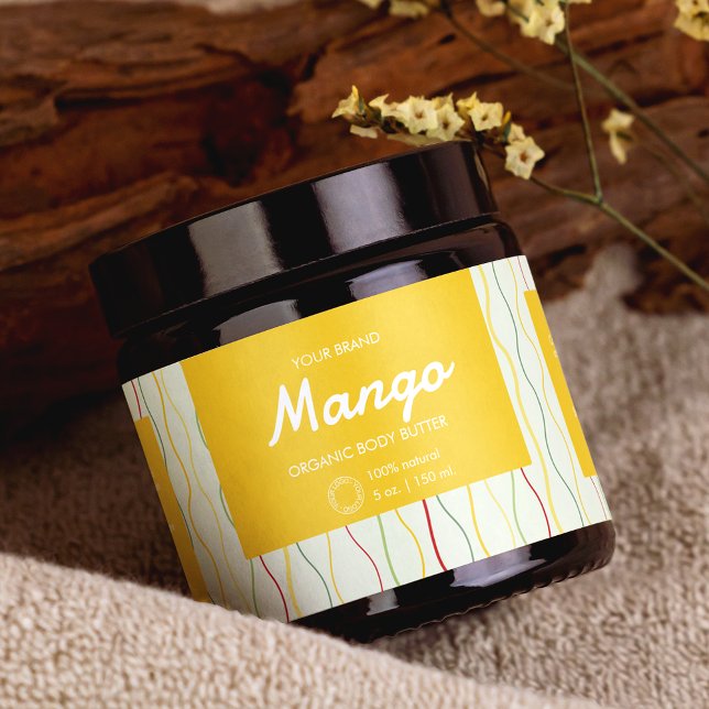 Colourful Abstract Cosmetics Jar Wrap Around Label (Creator Uploaded)