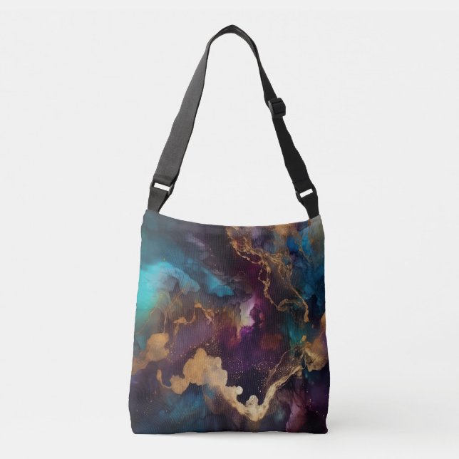 Colourful Abstract Crossbody Tote (Front)