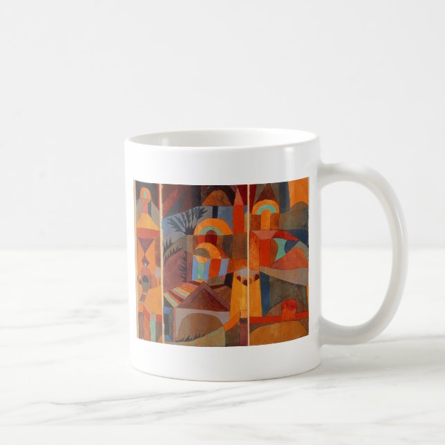 Colourful Abstract Cubism Klee Temple Gardens Coffee Mug (Right)