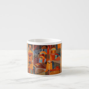Colourful Abstract Cubism Klee Temple Gardens Espresso Cup
