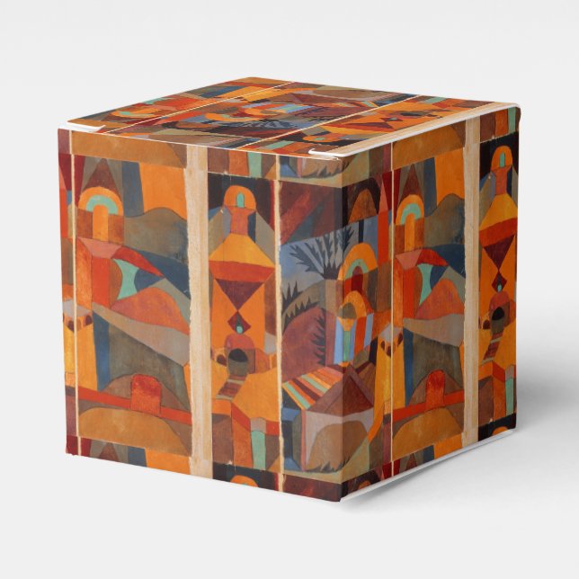 Colourful Abstract Cubism Klee Temple Gardens Favour Box (Front Side)