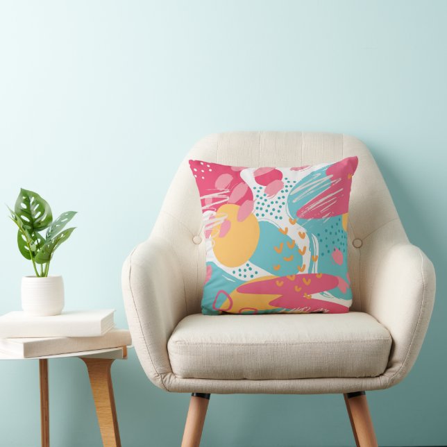 Colourful Abstract Cushion (Chair)