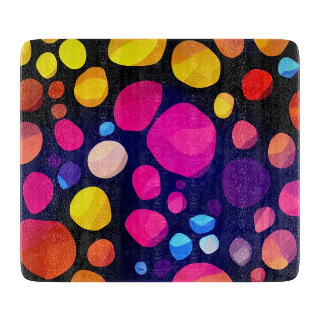 Colourful Abstract Cutting Board (Front)