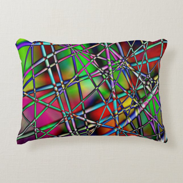 Colourful Abstract  Decorative Cushion (Front)