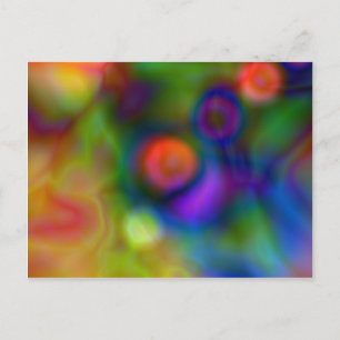 Colourful abstract design (1) postcard