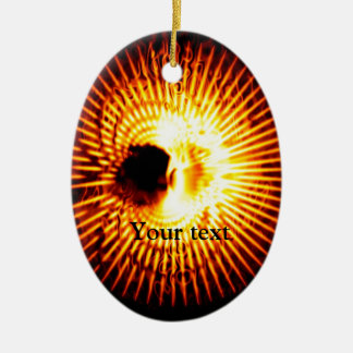 Colourful abstract design ceramic tree decoration