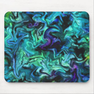 Colourful Abstract Design Cool Colours Mouse Mat