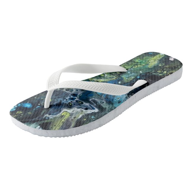 Colourful abstract design. flip flops (Angled)
