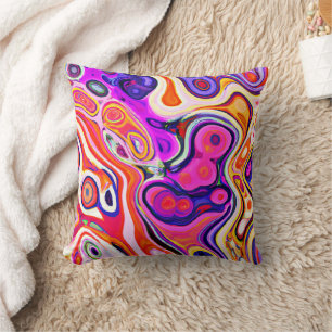 Colourful Abstract Design in Focus Cushion