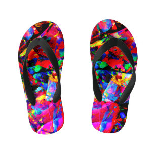 Colourful Abstract Design Kid's Flip Flops