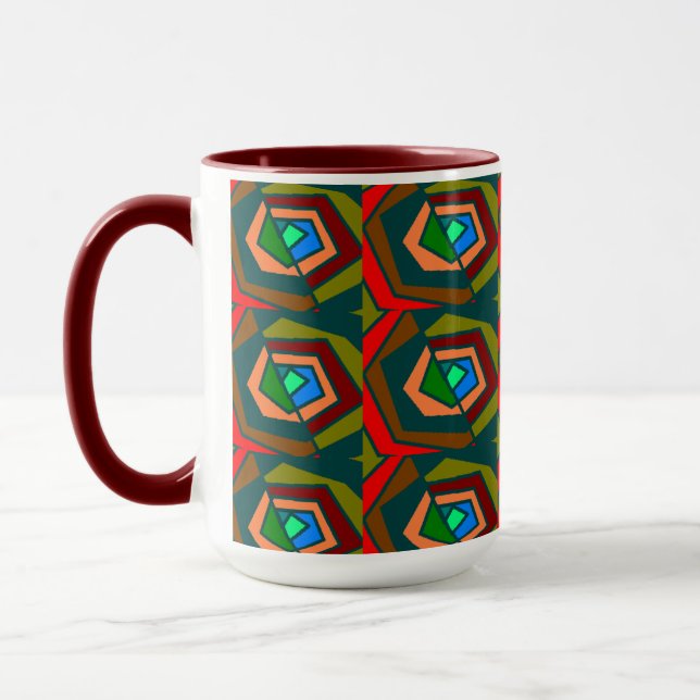 Colourful abstract design mug (Left)