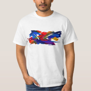 Colourful abstract design on  T-Shirt