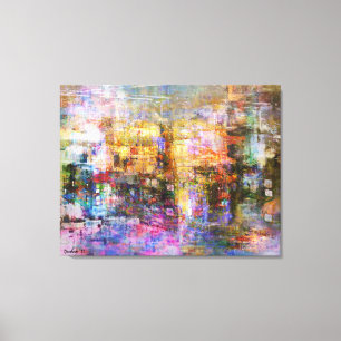 Colourful Abstract Digital Art-Fading Memories Canvas Print