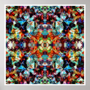 Colourful Abstract Digital Art Poster
