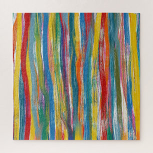 Colourful Abstract: Digital Oil Painting Lines Jigsaw Puzzle