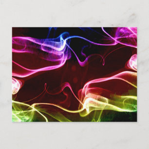 Colourful  Abstract Digital Painting Postcard