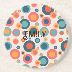 Colourful Abstract Dots Coaster