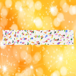 Colourful Abstract Dots Pattern Short Table Runner