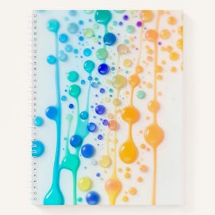 Colourful Abstract Droplet Art Notebook