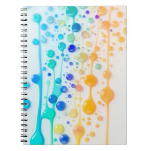 Colourful Abstract Droplet Art Notebook