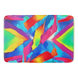 Colourful Abstract Expressionism Art Bath Mat