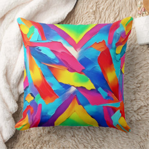 Colourful Abstract Expressionism Art Cushion
