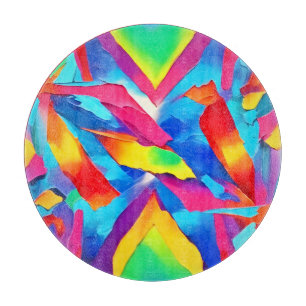 Colourful Abstract Expressionism Art Cutting Board