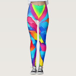 Colourful Abstract Expressionism Art Leggings