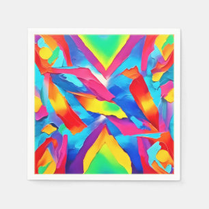 Colourful Abstract Expressionism Art Napkin
