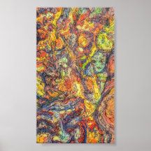 Colourful Abstract Expressionism Painting  Poster