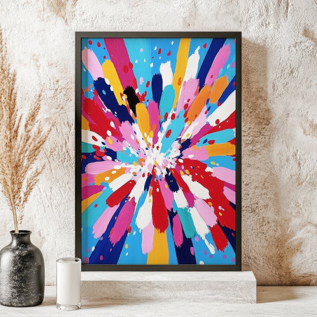 Colourful Abstract Expressionist Splash Wall Art (Creator Uploaded)