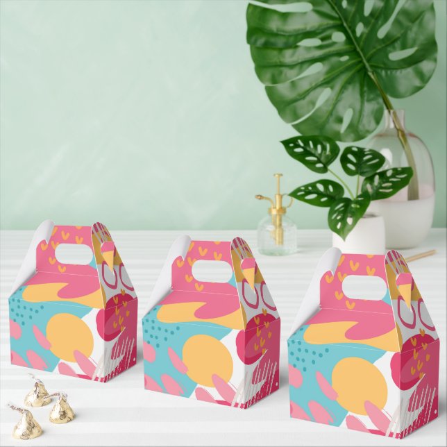 Colourful Abstract Favour Box (Multiple)
