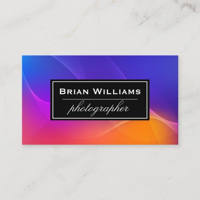 Colourful Abstract Fields of Colour Business Card (Front)