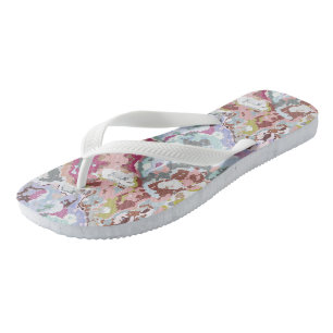Colourful Abstract Flip Flops