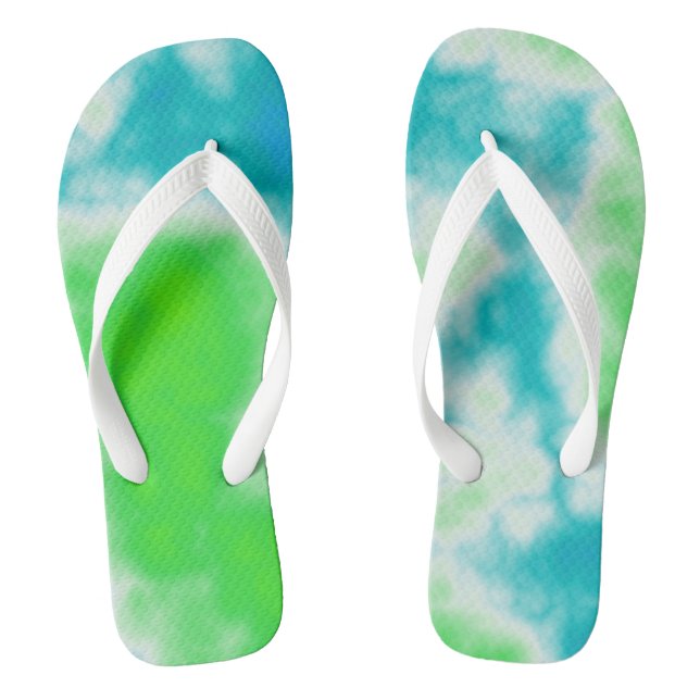 Colourful Abstract Flip Flops (Footbed)