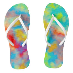 Colourful Abstract Flip Flops
