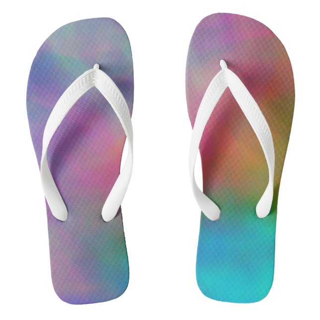 Colourful Abstract Flip Flops (Footbed)