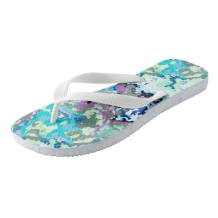 Colourful Abstract Flip Flops
