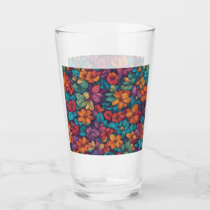 Colourful Abstract Floral #323 Glass