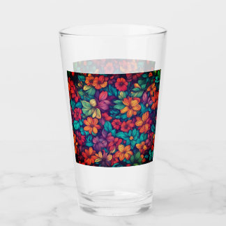 Colourful Abstract Floral #44 Glass