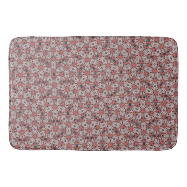 Colourful Abstract Floral Bath Mat (Front)