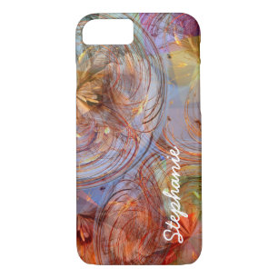 Colourful Abstract Floral Geometric Swirls iPhone 8/7 Case