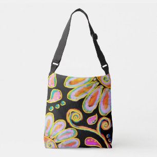 Colourful Abstract Floral Painting Tote