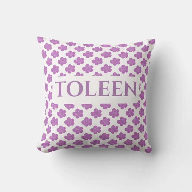 Colourful Abstract Floral Pattern Cushion (Front)